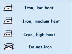 Iron care label